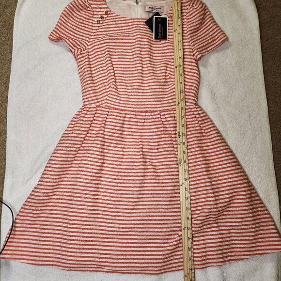 Juicy Couture Angel Boucle Striped Textured Mini Dress 2 NWT Orange/White - Picture 12 of 12